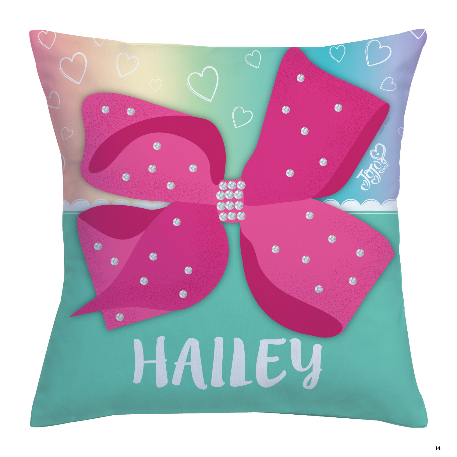 JoJo Siwa Pink Bow Throw Pillow