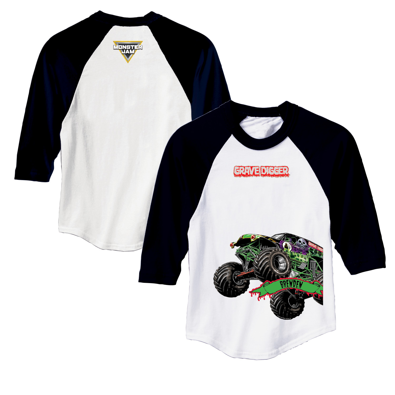 Monster Jam Grave Digger Black Sports Jersey