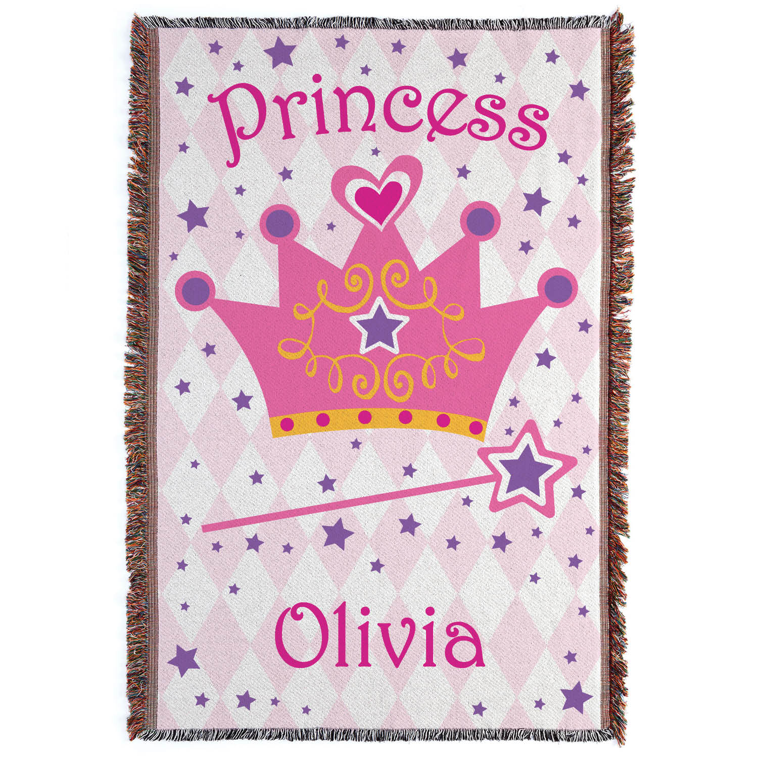 Princess Personalized Throw Blanket