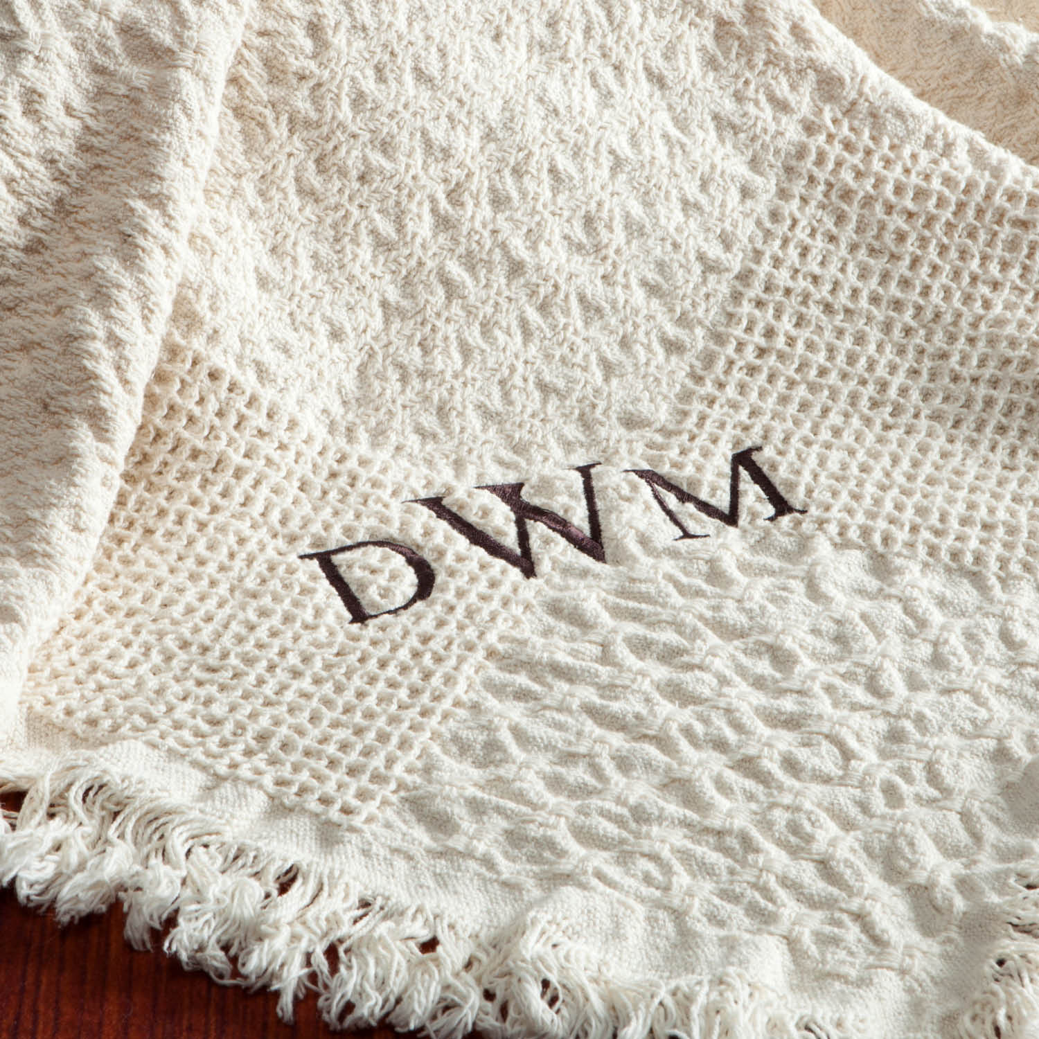 Personalized Woven ThrowMonogram